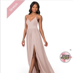 Dusty Rose Azazie Kiri Bridesmaid Dress